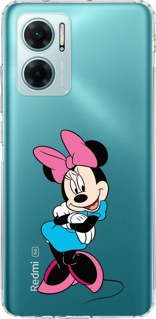 Redmi Note 11E Kamera Korumalı Kapak Minnie Mouse Tasarımlı Şeffaf Kılıf