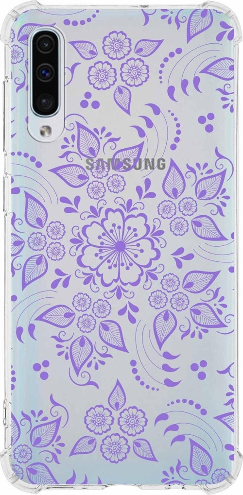 Samsung Galaxy A50 Köşe Korumalı Antişok Kapak Nostalji Desen Tasarımlı Şeffaf Kılıf