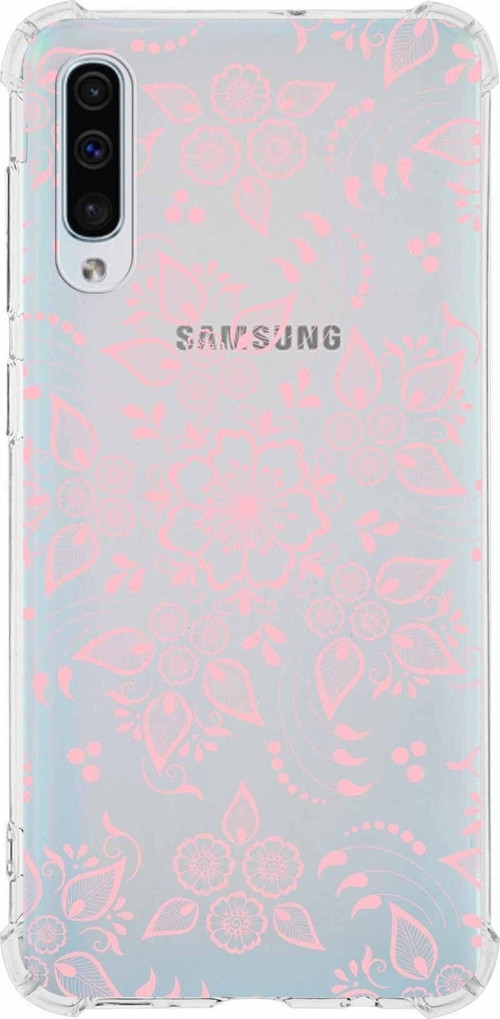 Samsung Galaxy A50 Köşe Korumalı Antişok Kapak Nostalji Desen Tasarımlı Şeffaf Kılıf