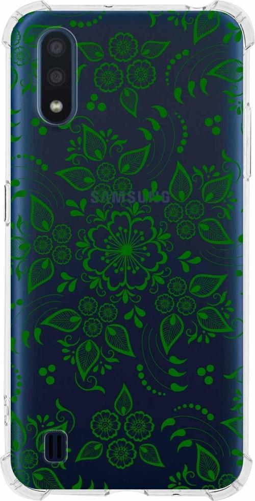 Samsung Galaxy A01 Köşe Korumalı Antişok Kapak Nostalji Desen Tasarımlı Şeffaf Kılıf