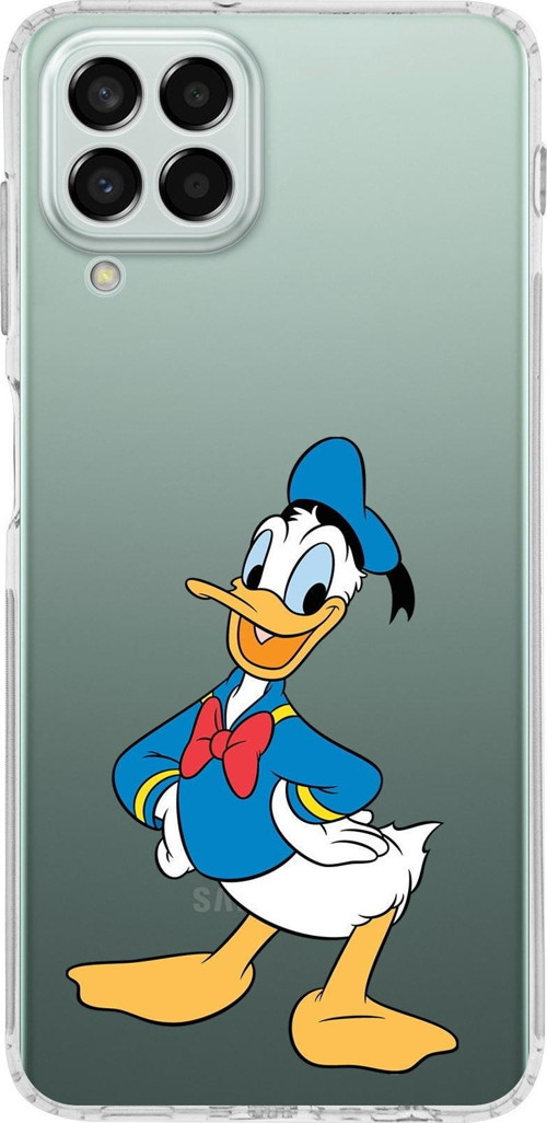 Samsung Galaxy M33 Kamera Korumalı Kapak Donald Duck Tasarımlı Şeffaf Kılıf