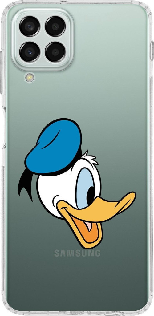 Samsung Galaxy M33 Kamera Korumalı Kapak Donald Duck Tasarımlı Şeffaf Kılıf