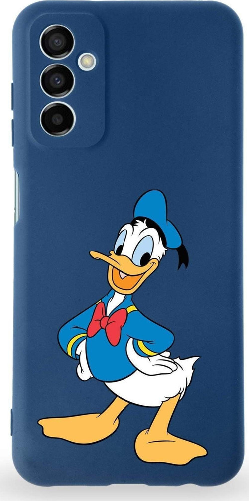Samsung Galaxy M23 Uyumlu Lansman Kılıf Altı Kapalı Içi Kadife Donald Duck-C Tasarımlı Kapak