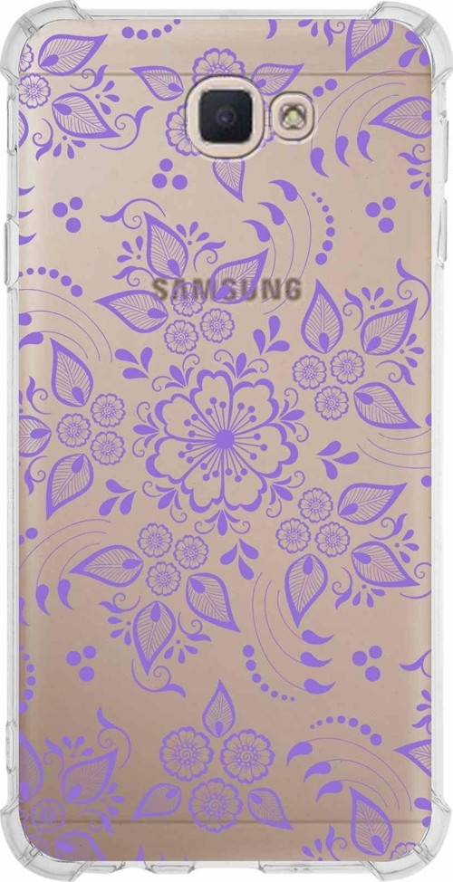 Samsung Galaxy J7 Prime Köşe Korumalı Antişok Kapak Nostalji Desen Tasarımlı Şeffaf Kılıf