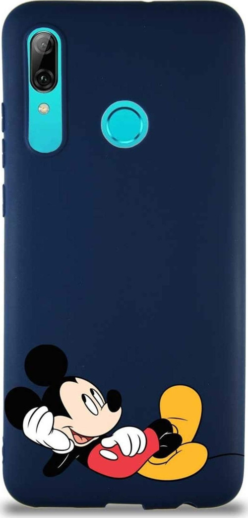 Huawei P Smart 2019 Soft Premier Kapak Mickey Mouse-F Tasarımlı Silikon Kılıf - Lacivert