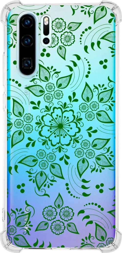 Huawei P30 Pro Köşe Korumalı Antişok Kapak Nostalji Desen Tasarımlı Şeffaf Kılıf
