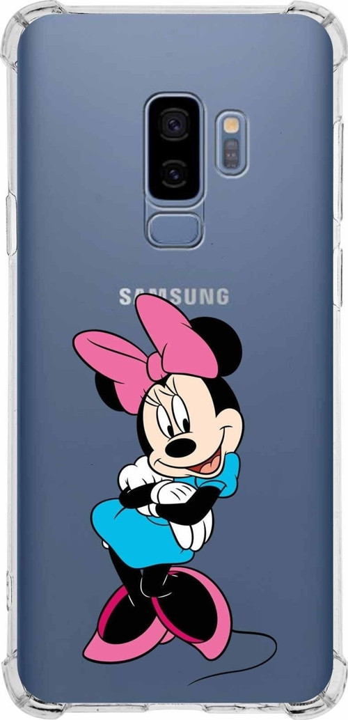 Samsung Galaxy S9 Plus Köşe Korumalı Antişok Kapak Minnie Mouse Tasarımlı Şeffaf Kılıf