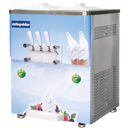 3 Kollu Dondurma Makinesi, Set Üstü, 2x8 Lt