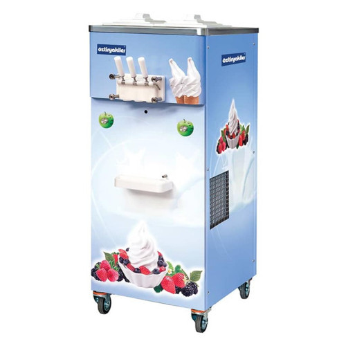 Üç Kollu Dondurma Ve Donmuş Yoğurt Makinesi, Set Üstü, Karıştırıcılı, 2x15 Lt