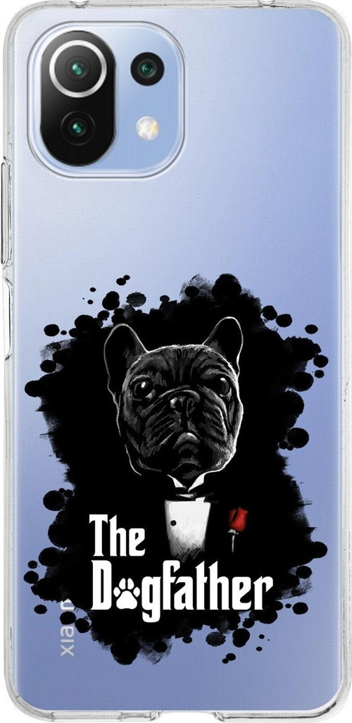 Xiaomi Mi 11 Lite Uyumlu Kapak Dog Father Tasarımlı Şeffaf Silikon Kılıf