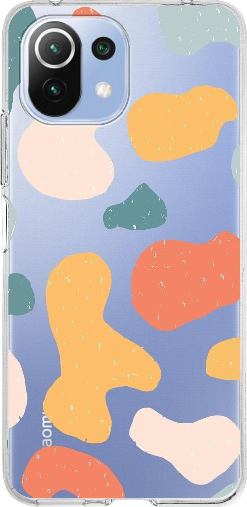 Xiaomi Mi 11 Lite Uyumlu Kapak Grunge Tasarımlı Şeffaf Silikon Kılıf