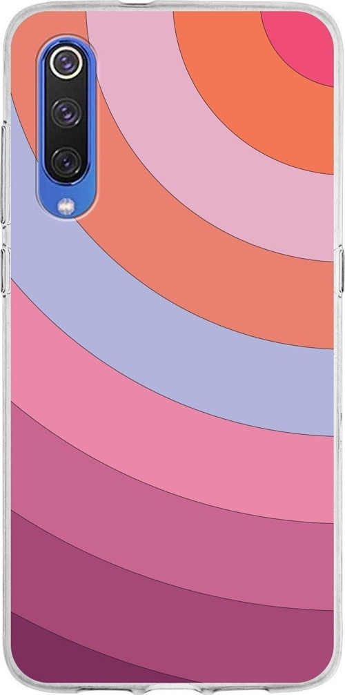 Xiaomi Mi 9 Uyumlu Kapak Renk Cümbüşü Tasarımlı Şeffaf Silikon Kılıf