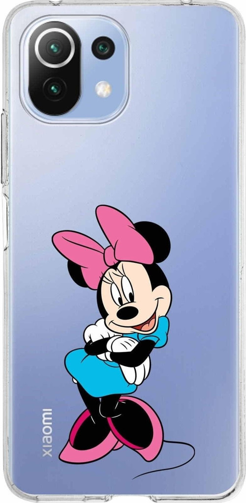 Xiaomi Mi 11 Lite Uyumlu Kapak Minnie Mouse Tasarımlı Şeffaf Silikon Kılıf