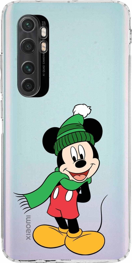 Xiaomi Mi Note 10 Lite Kamera Korumalı Kapak Mickey Mouse Tasarımlı Şeffaf Kılıf