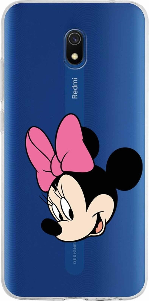 Xiaomi Redmi 8A Uyumlu Kapak Minnie Mouse Tasarımlı Şeffaf Silikon Kılıf