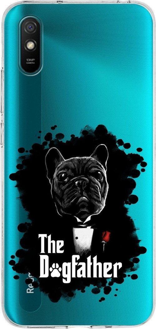 Xiaomi Redmi 9A Uyumlu Kapak Dog Father Tasarımlı Şeffaf Silikon Kılıf