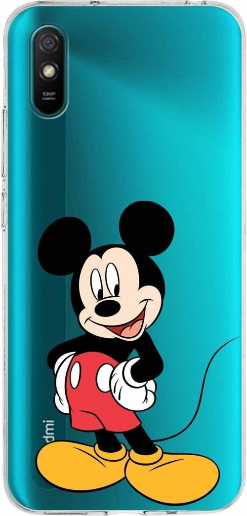 Xiaomi Redmi 9A Uyumlu Kapak Mickey Mouse Tasarımlı Şeffaf Silikon Kılıf