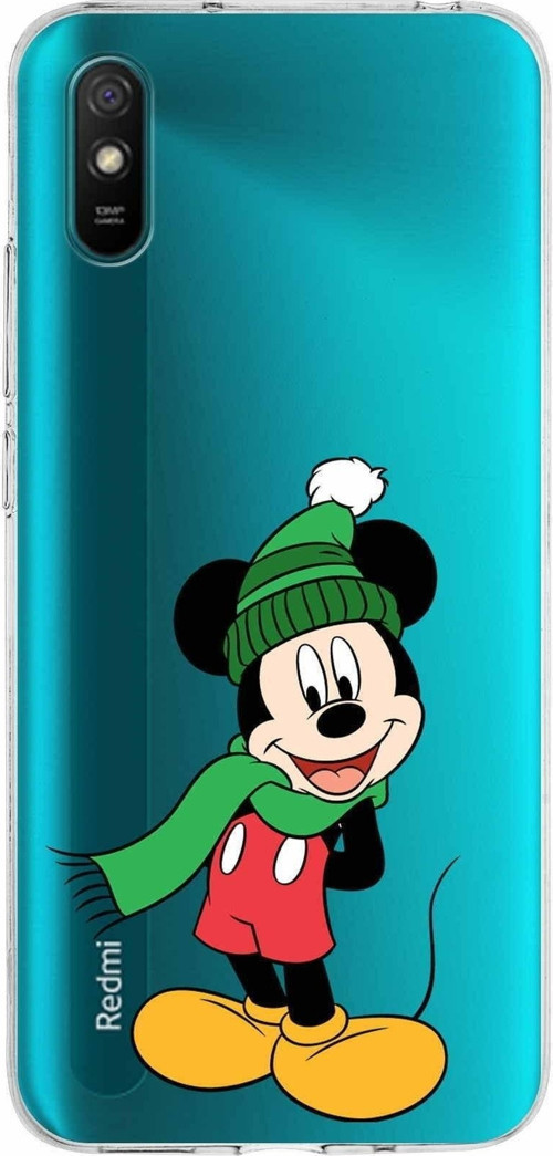 Xiaomi Redmi 9A Uyumlu Kapak Mickey Mouse Tasarımlı Şeffaf Silikon Kılıf