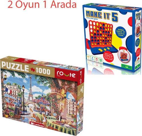 Puzzle 1000 Parça 68X48 Cm Seaside + Hedef 5 Akıl Mantık Zeka Ve Strateji Oyunu
