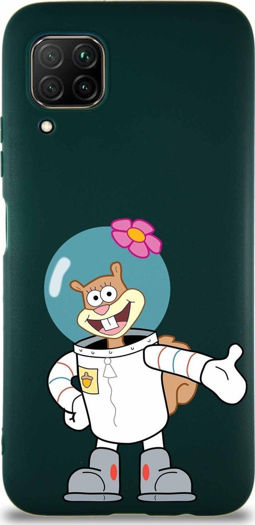 Huawei P40 Lite Soft Premier Kapak Sandy Tasarımlı Silikon Kılıf - Yeşil