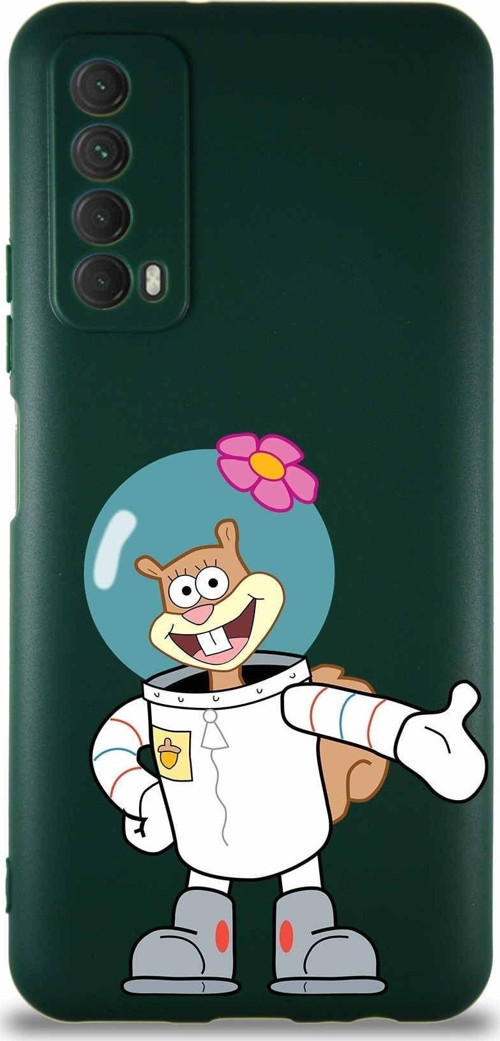 Huawei P Smart 2021 Soft Premier Kapak Sandy Tasarımlı Silikon Kılıf - Yeşil
