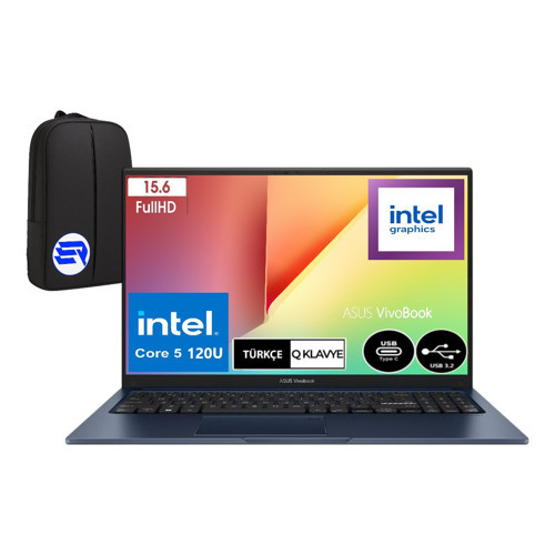 Vivobook 15 X1504VA-NJ3665EP6 Intel Core 5 120U 12GB Ram 1tb SSD WIN11 Pro 15.6" Fhd + Elektropasaj Çanta