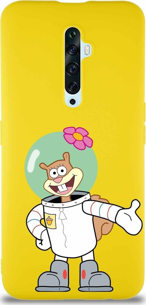 Oppo Reno 2Z Soft Premier Kapak Sandy Tasarımlı Silikon Kılıf - Sarı