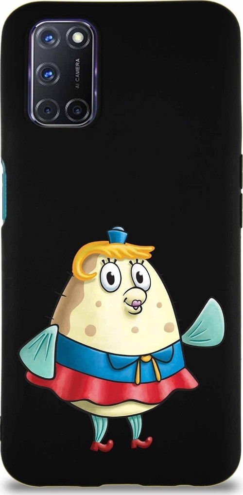 Oppo A52 Soft Premier Kapak Puff Tasarımlı Silikon Kılıf - Siyah