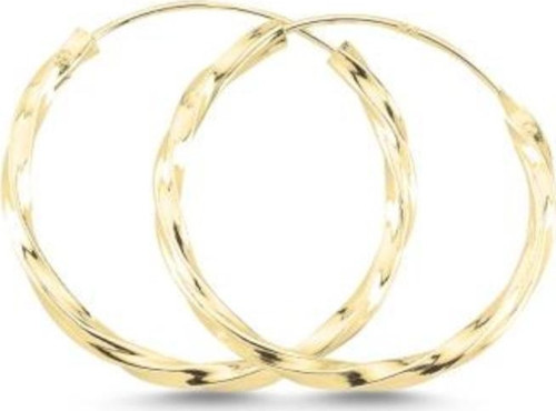 Burgu Halka Bayan Gümüş Küpe 20mm