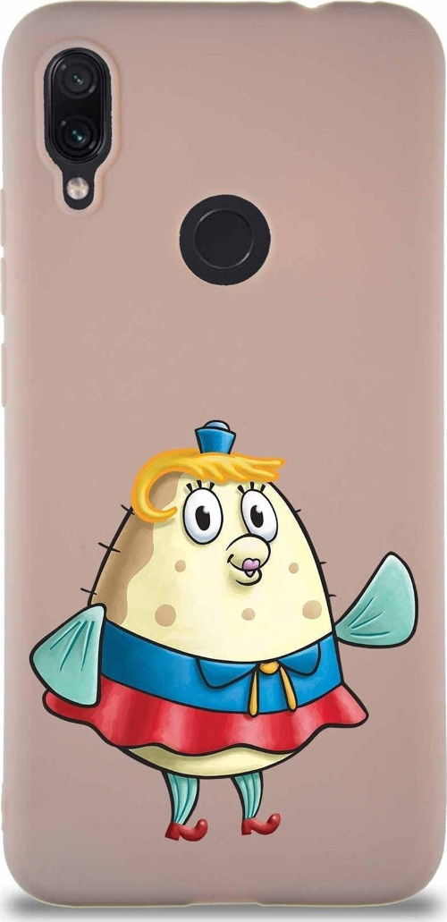 Xiaomi Redmi Note 7 Pro Soft Premier Kapak Puff Tasarımlı Silikon Kılıf - Pudra