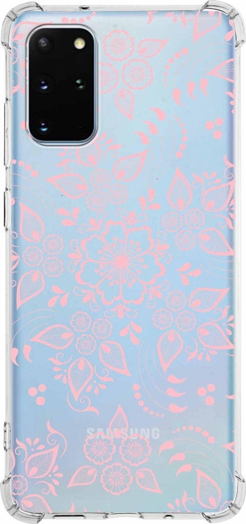 Samsung Galaxy S20 Plus Köşe Korumalı Antişok Kapak Nostalji Desen Tasarımlı Şeffaf Kılıf