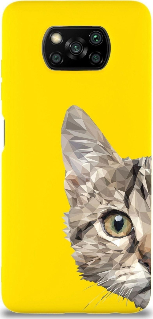 Xiaomi Poco X3 Pro Uyumlu Lansman Kılıf Catface Tasarımlı Içi Kadife Kapak-Sarır