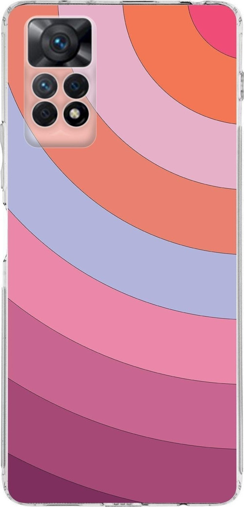 Xiaomi Redmi Note 11S Uyumlu Kamera Korumalı Kapak Renk Cümbüşü Tasarımlı Şeffaf Kılıf