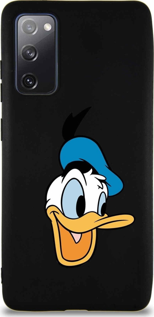 Samsung Galaxy S20 Fe Soft Premier Kapak Donald Duck-A Tasarımlı Silikon Kılıf - Siyah