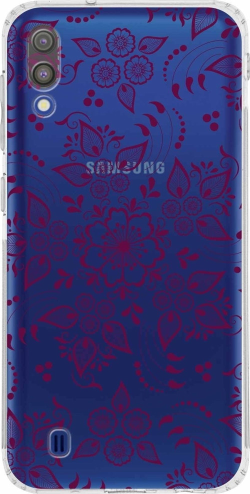 Samsung Galaxy M10 Kamera Korumalı Kapak Nostalji Desen Tasarımlı Şeffaf Kılıf