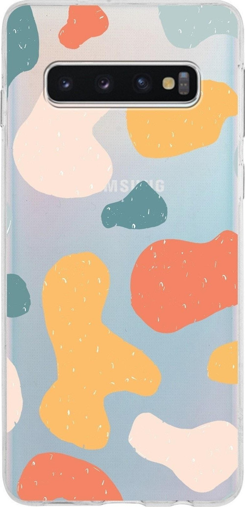 Samsung Galaxy S10 Kapak Grunge Tasarımlı Şeffaf Silikon Kılıf