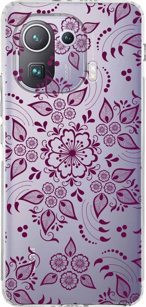 Xiaomi Mi 11 Pro Kamera Korumalı Kapak Nostalji Desen Tasarımlı Şeffaf Kılıf