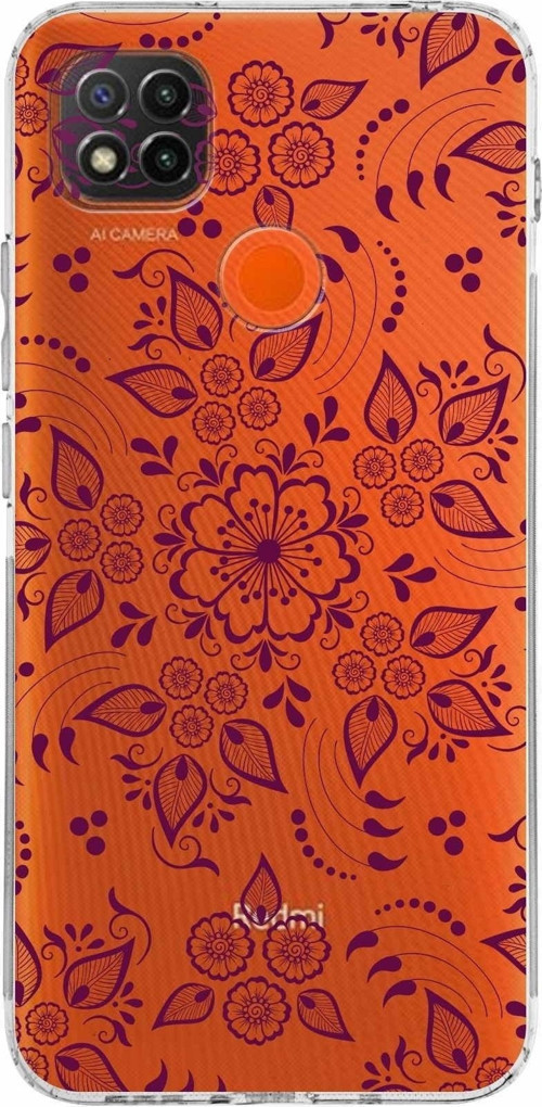 Xiaomi Redmi 9C Kamera Korumalı Kapak Nostalji Desen Tasarımlı Şeffaf Kılıf