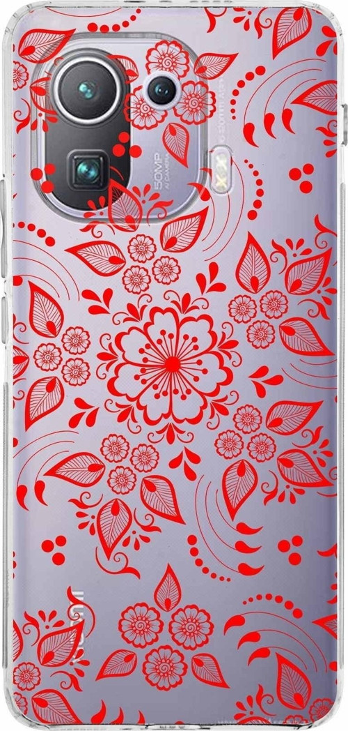 Xiaomi Mi 11 Pro Kamera Korumalı Kapak Nostalji Desen Tasarımlı Şeffaf Kılıf