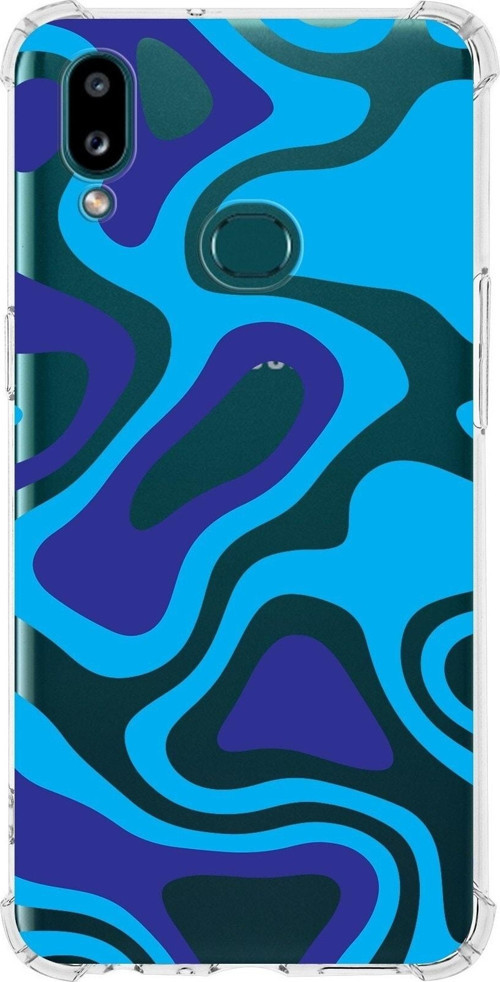 Samsung Galaxy A10S Köşe Korumalı Antişok Kapak Renkli Desen Tasarımlı Şeffaf Silikon Kılıf