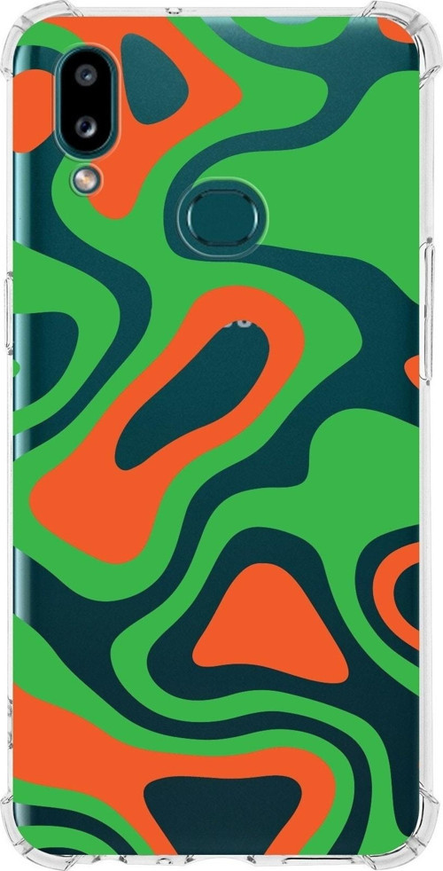 Samsung Galaxy A10S Köşe Korumalı Antişok Kapak Renkli Desen Tasarımlı Şeffaf Silikon Kılıf