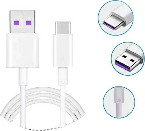 5A USB 3.1 Tip C 1 Metre Yüksek Hızlı Şarj Kablosu Data Tip M