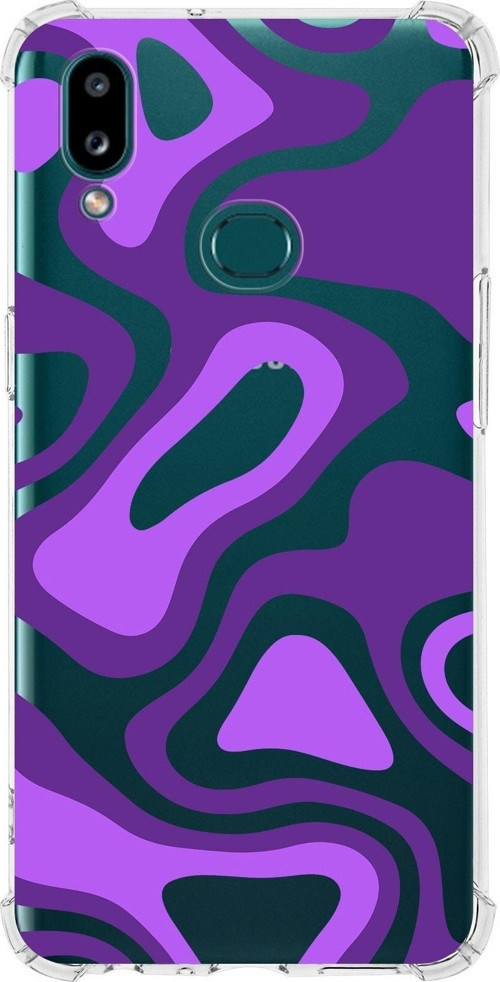 Samsung Galaxy A10S Köşe Korumalı Antişok Kapak Renkli Desen Tasarımlı Şeffaf Silikon Kılıf