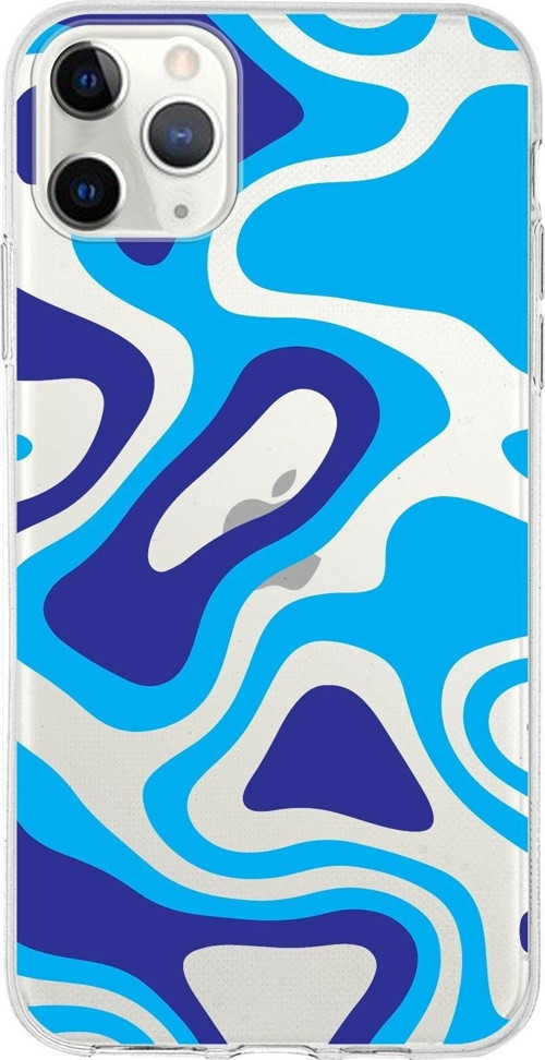 Iphone 11 Promax Uyumlu Kapak Renkli Desen Tasarımlı Şeffaf Silikon Kılıf