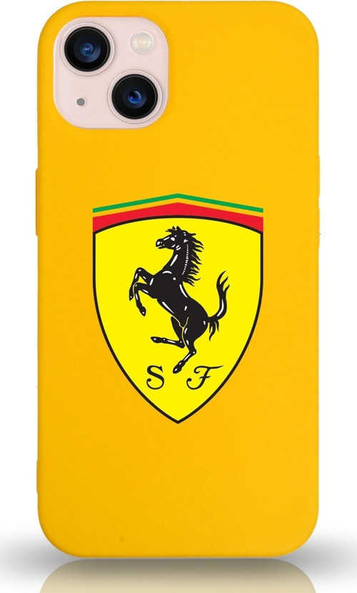 Iphone 13 Uyumlu Lansman Kılıf Ferrari Tasarımlı Altı Kapalı Içi Kadife Kaplı Kapak