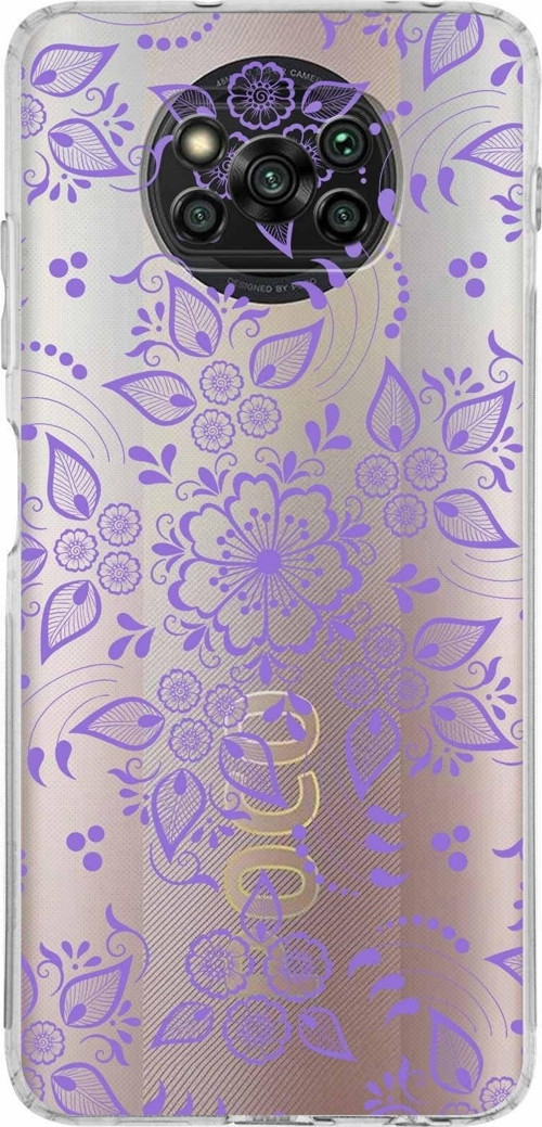 Xiaomi Poco X3 Pro Kamera Korumalı Kapak Nostalji Desen Tasarımlı Şeffaf Kılıf
