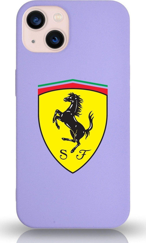 Iphone 13 Uyumlu Lansman Kılıf Ferrari Tasarımlı Altı Kapalı Içi Kaplı Kapak