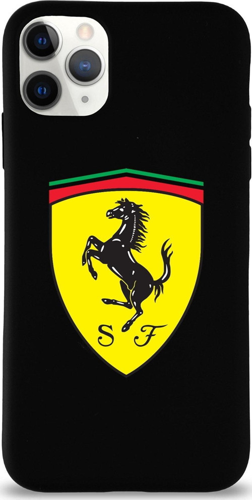 Iphone 11 Pro Max Uyumlu Kılıf Ferrari Tasarımlı Altı Kapalı Içi Kadife Kaplı Kapak