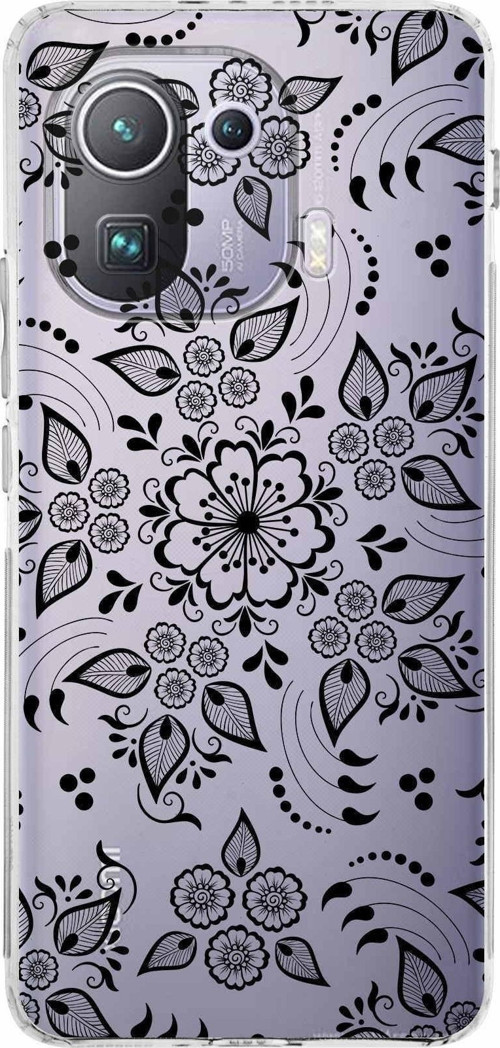 Xiaomi Mi 11 Pro Kamera Korumalı Kapak Nostalji Desen Tasarımlı Şeffaf Kılıf