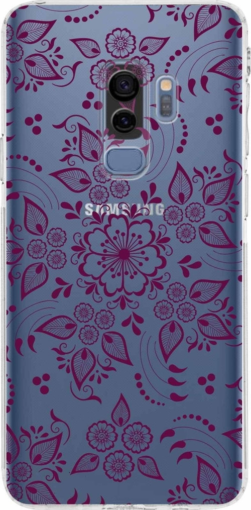 Samsung Galaxy S9 Plus Kamera Korumalı Kapak Nostalji Desen Tasarımlı Şeffaf Kılıf